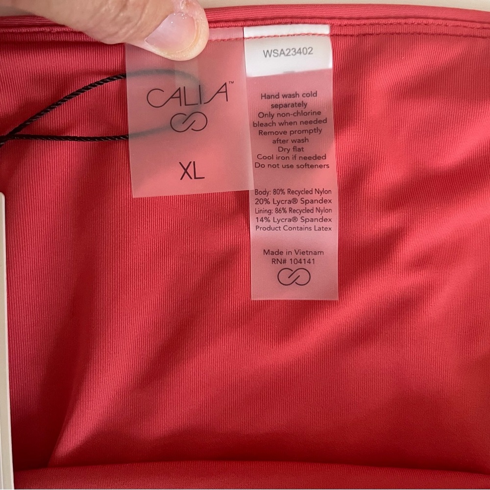 CALIA Women's Adjustable MidRise Ruched Side Swim Bottom XL Guava Pink
WSA23402 - Picture 3 of 10